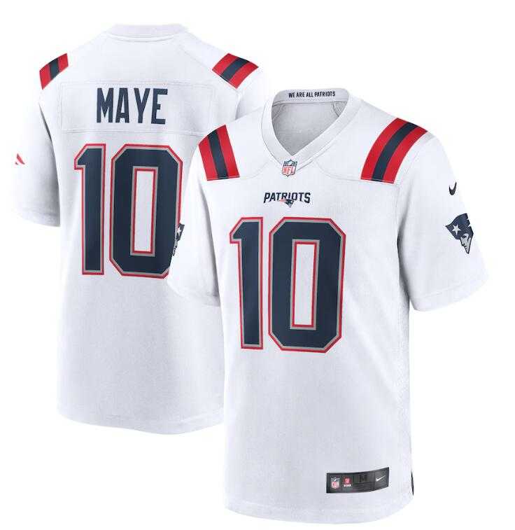 Men & Women & Youth New England Patriots #10 Drake Maye Nike White Vapor Untouchable Limited Jersey->new england patriots->NFL Jersey